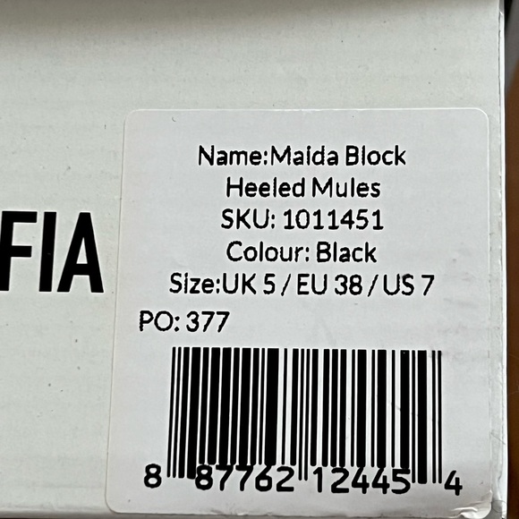 Saint + Sofia MAIDA Leather Block Heeled Mules - Picture 12 of 13